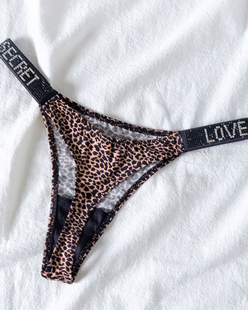 Sexy Low Waist T Pants Narrow Edge Water Diamond Underwear Sports Hip Lifting Thong Breathable Invisible