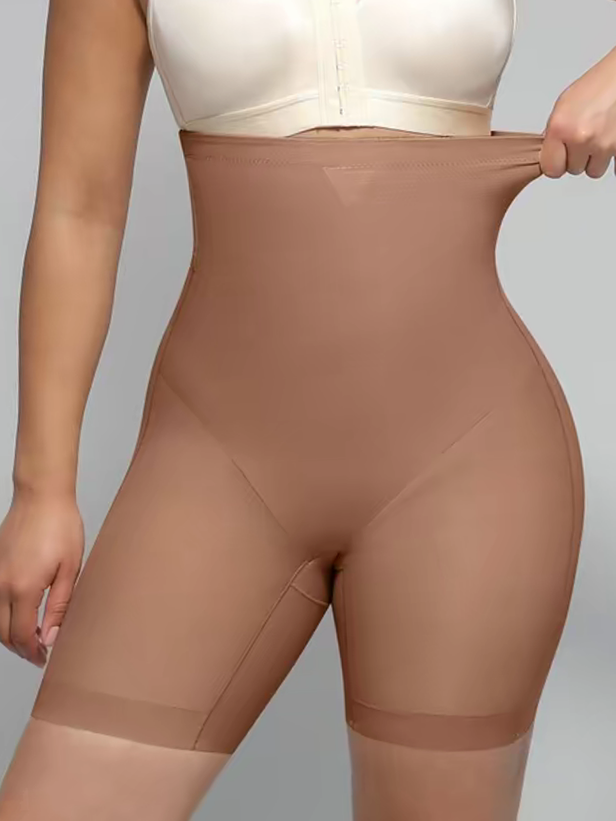 High Waisted Seamless Breathable Tummy Control Shaping Shorts
