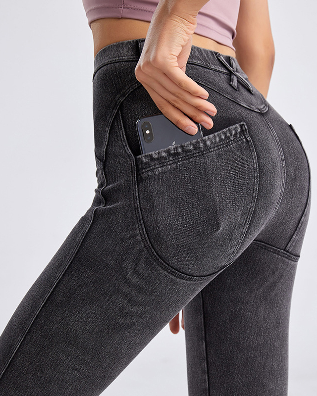 High Waist Skiny Yoga Demin Leggings