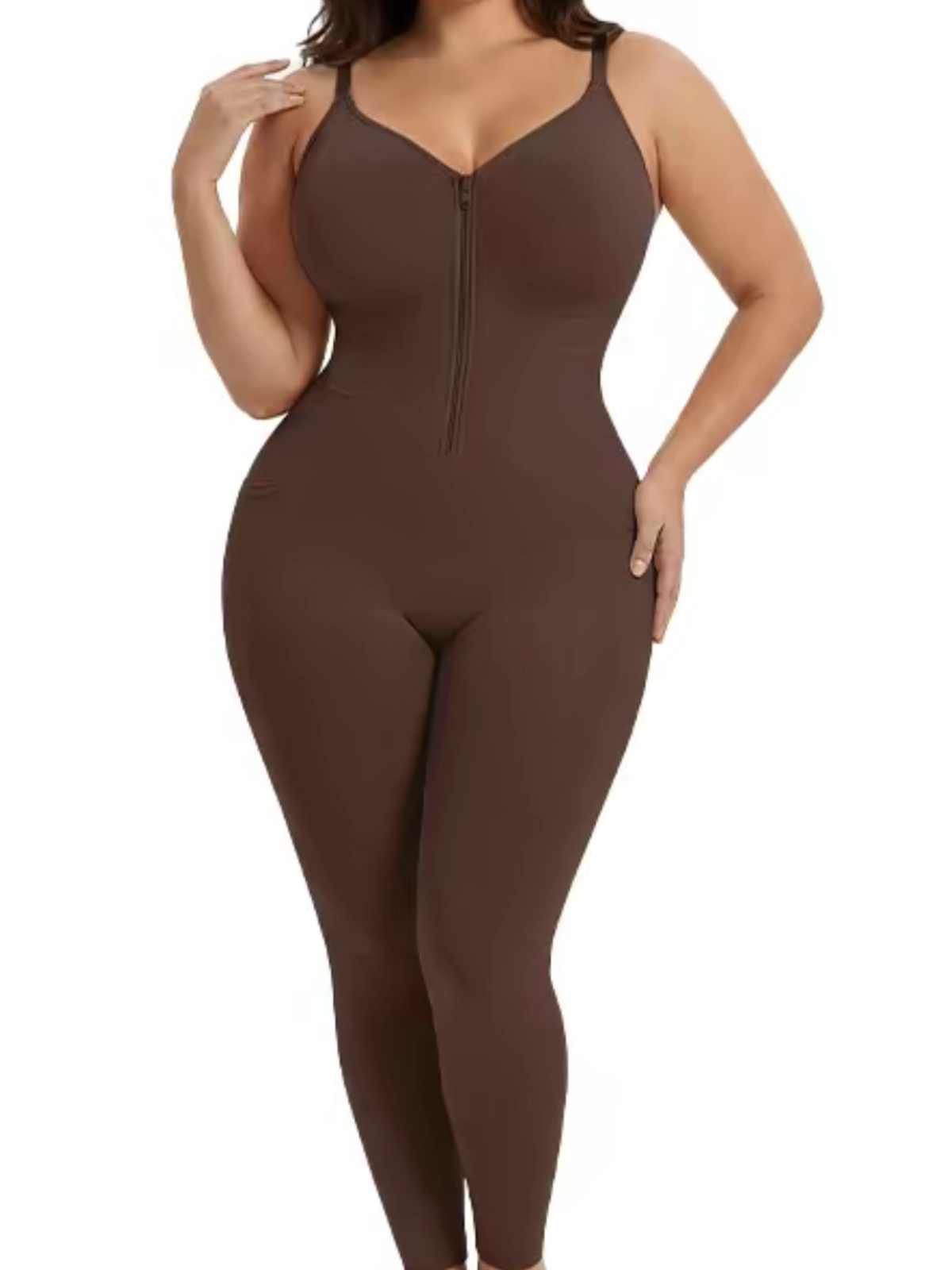 Seamless Full Body Sculpting Jumpsuit With Tummy Control Easy Off