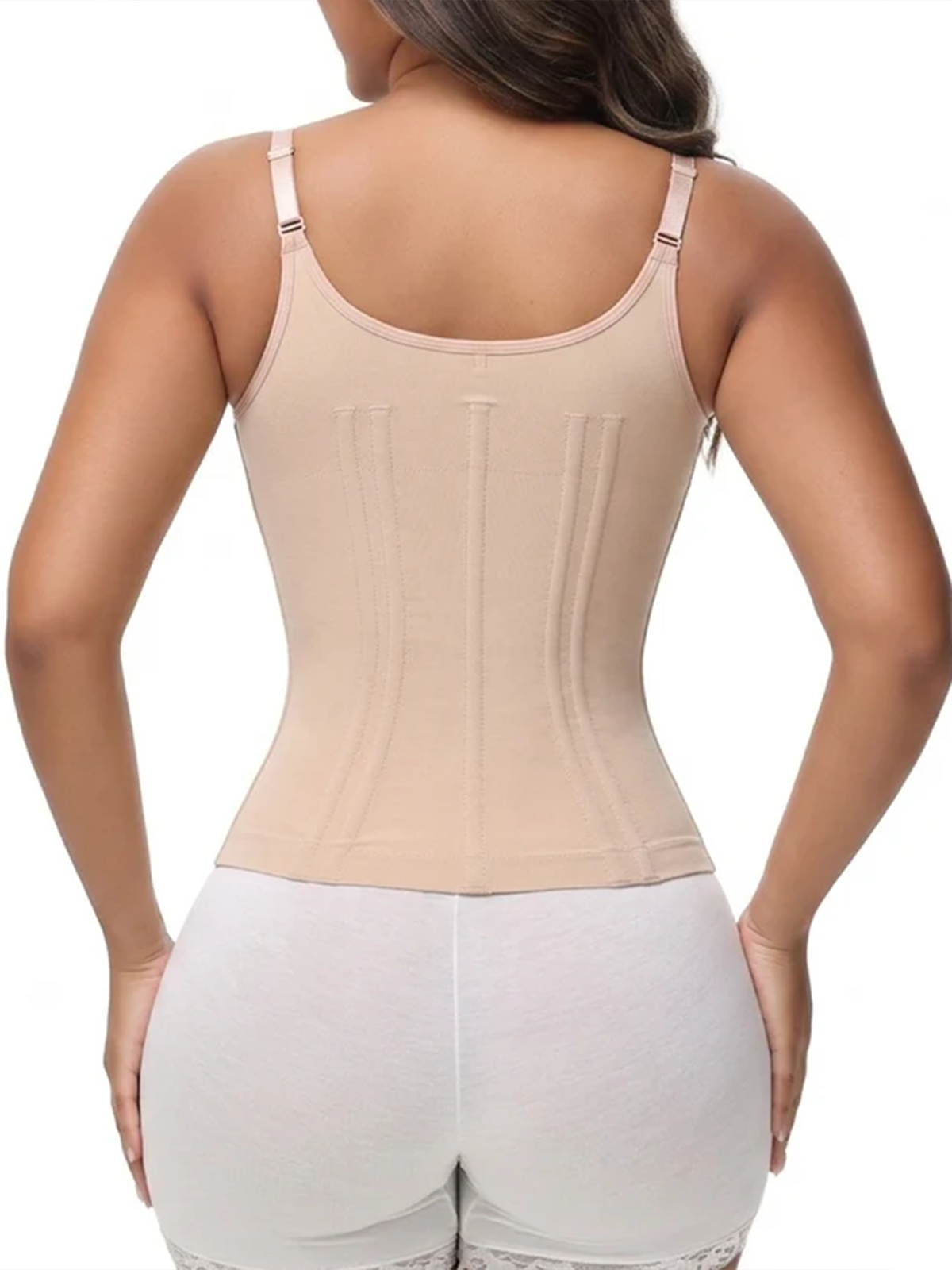 Floral Lace Bustier Corset With Waist Shaping Vest And Nipple Covers