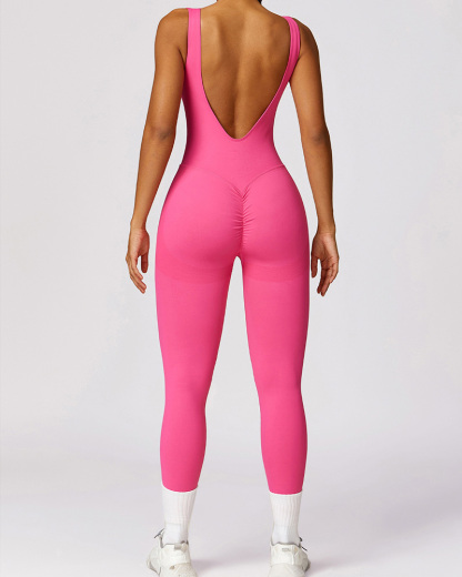 Cut-Out Hip Lift One-Piece Yoga Suit
