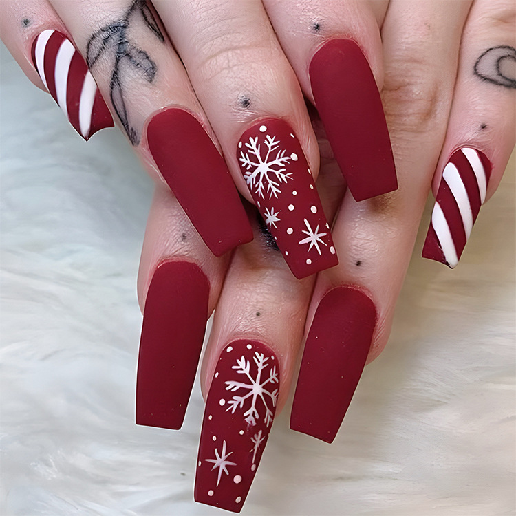 Christmas Simple Plaid Nail Patches