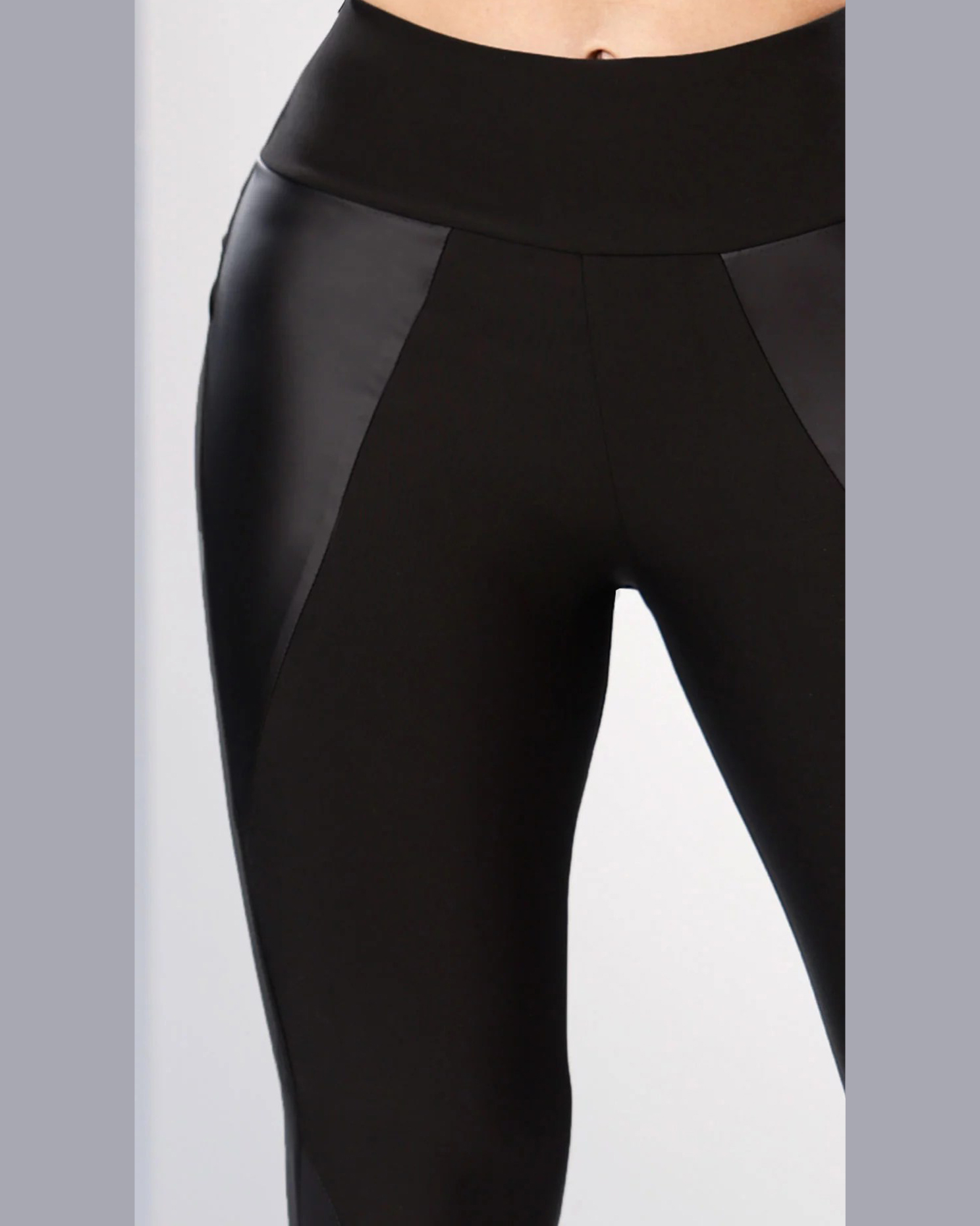 Side Zipper Skinny Black Legging