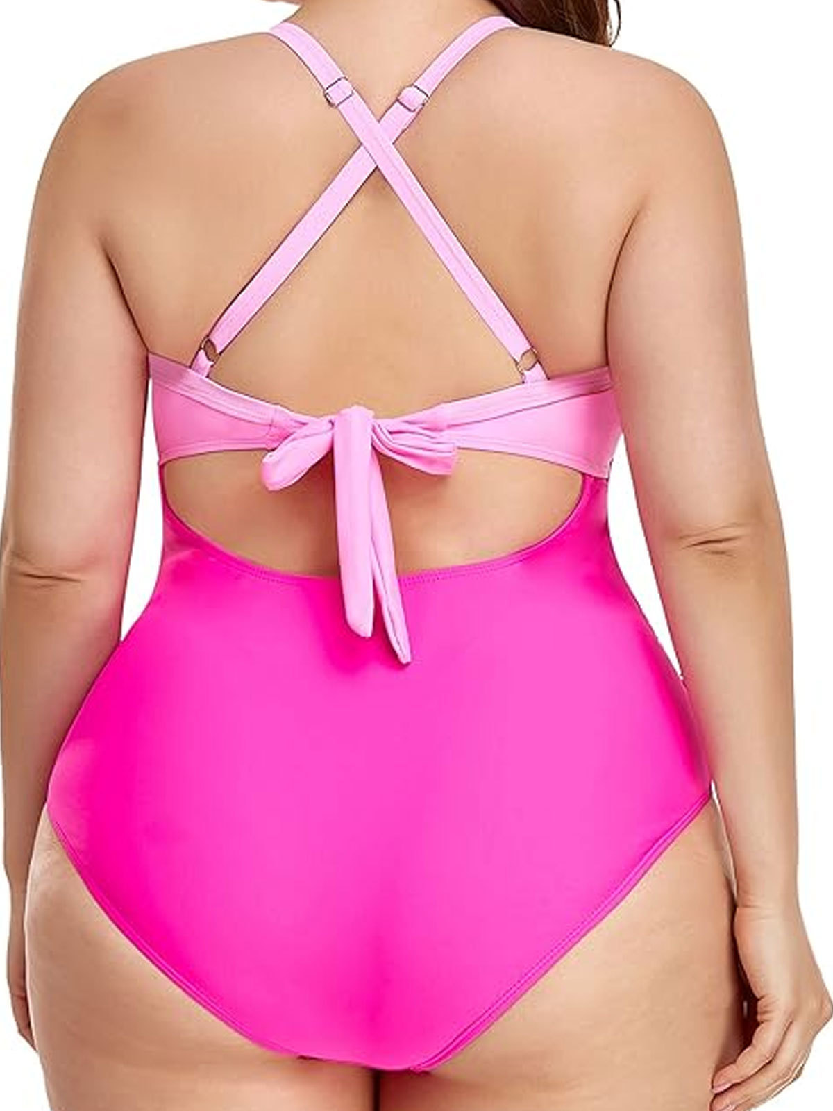 One Piece Swimsuits Tummy Control Cutout High Waisted Bathing Suit Wrap Tie Back