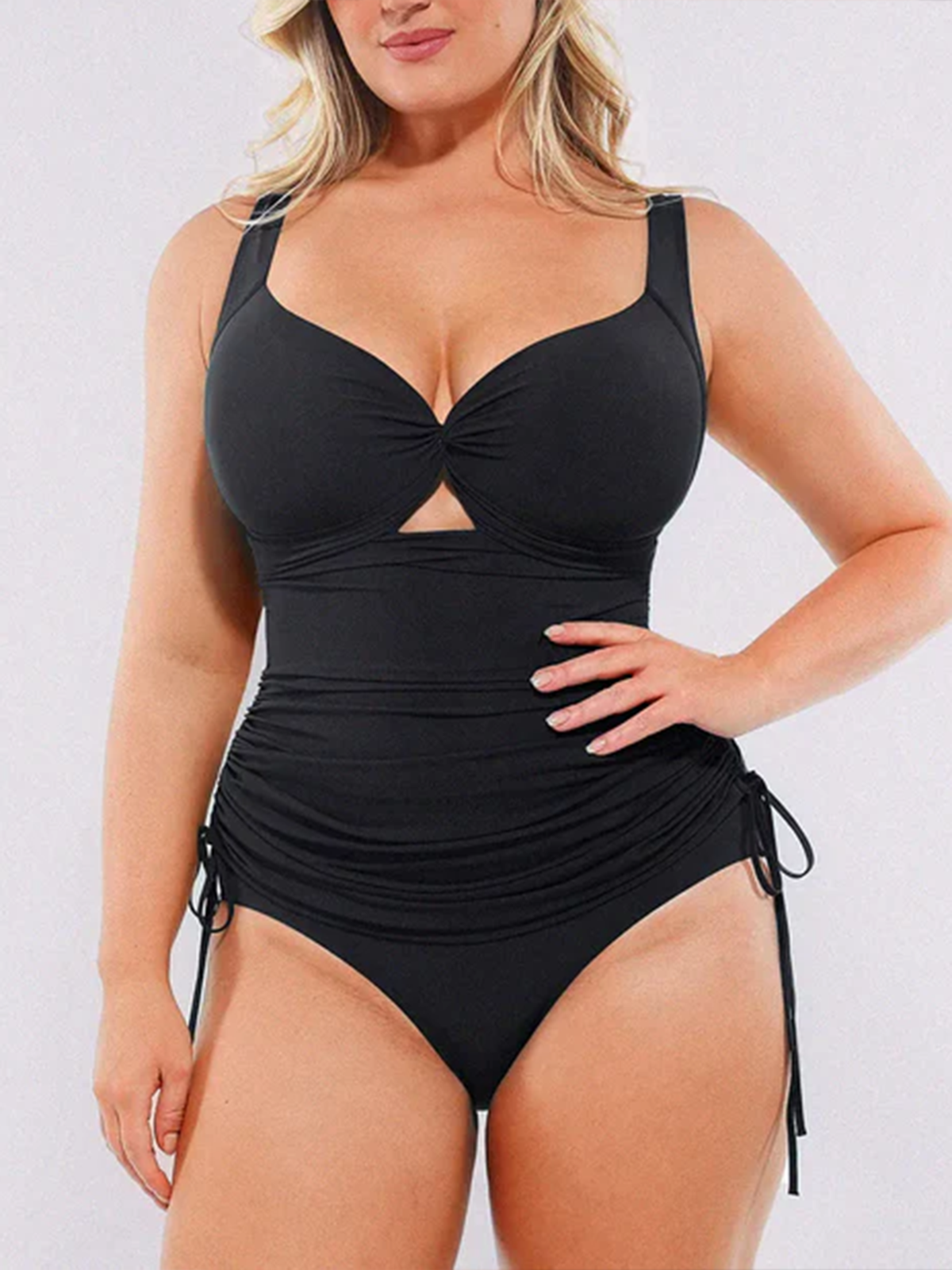 All In One Mesh Wrap Shaping Swimsuit