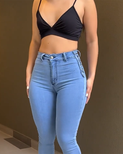 ChicCurve New Design Skinny Braided Jeans