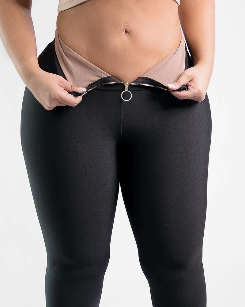 ChicCurve Tummy Control Zipper Butt Lift Pants