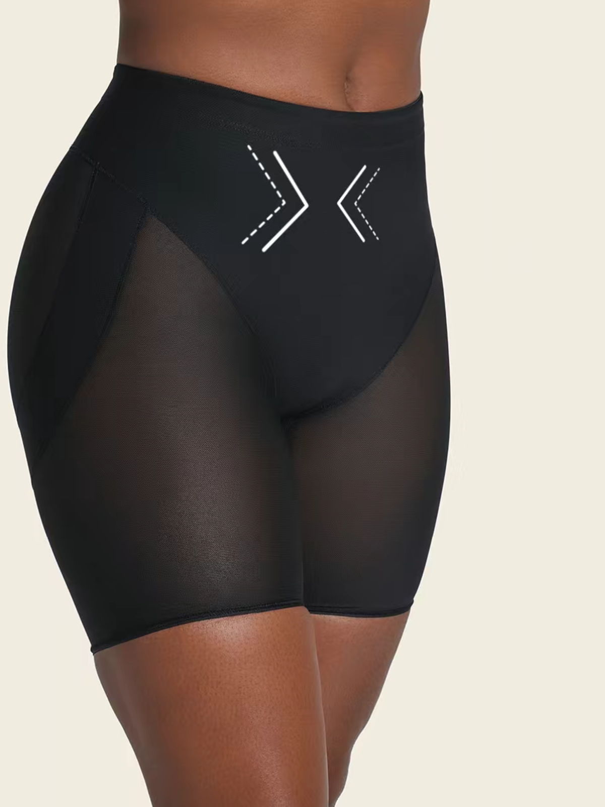 Tight Fitting Breathable Mesh Shaping Shorts