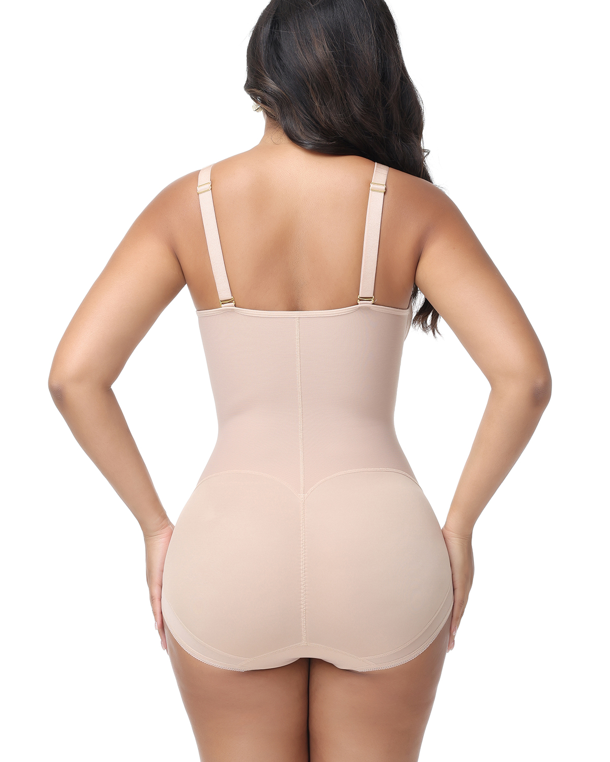 Tummy Control Butt-Lifting Body Shaper with Front Zipper