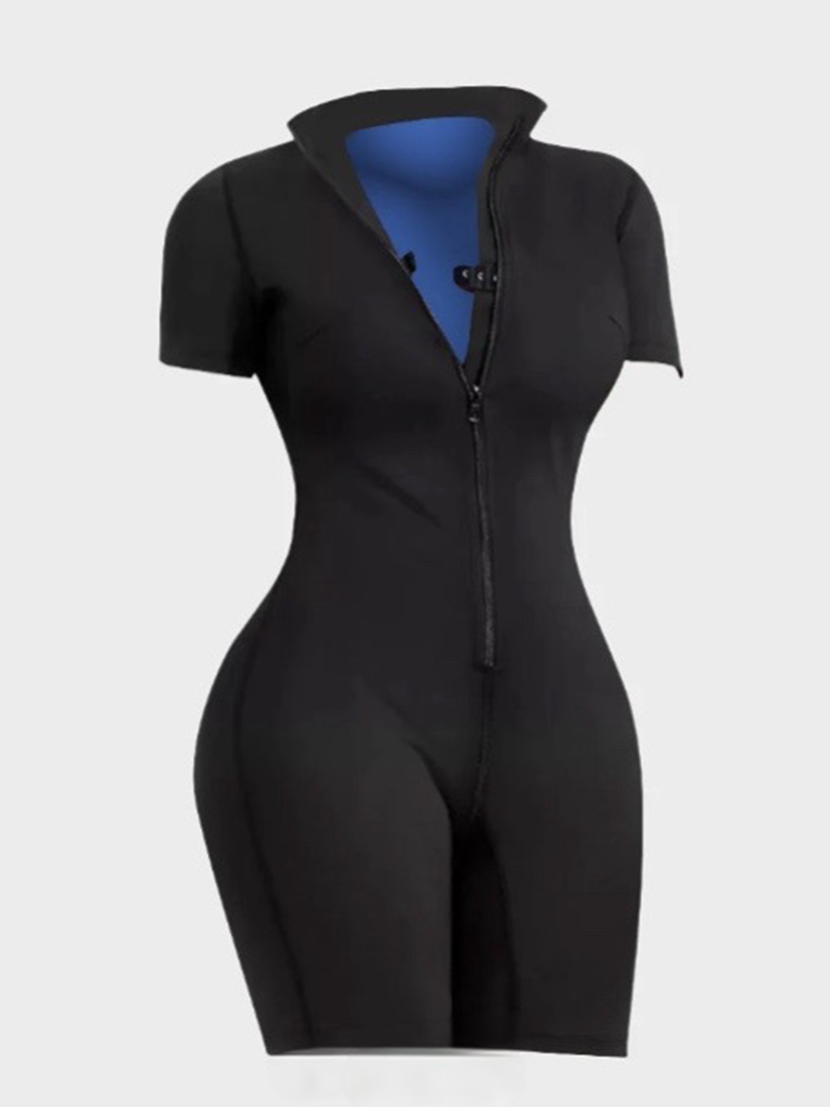 Summer Breathable Sleeveless High Collar Open Chest Body Shaper