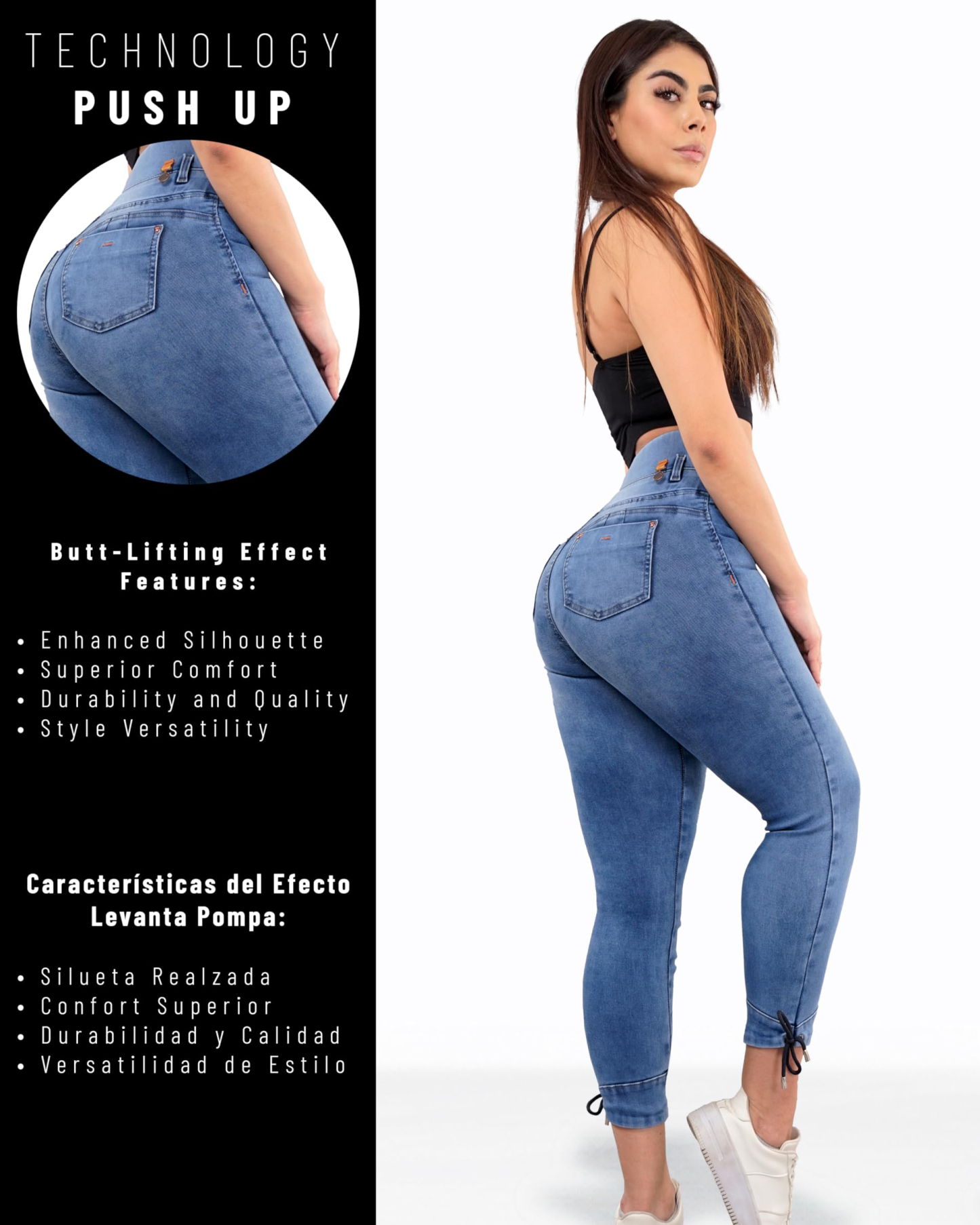 Levanta cola | Butt Lifting Jeans | High Waisted Jeans for Women