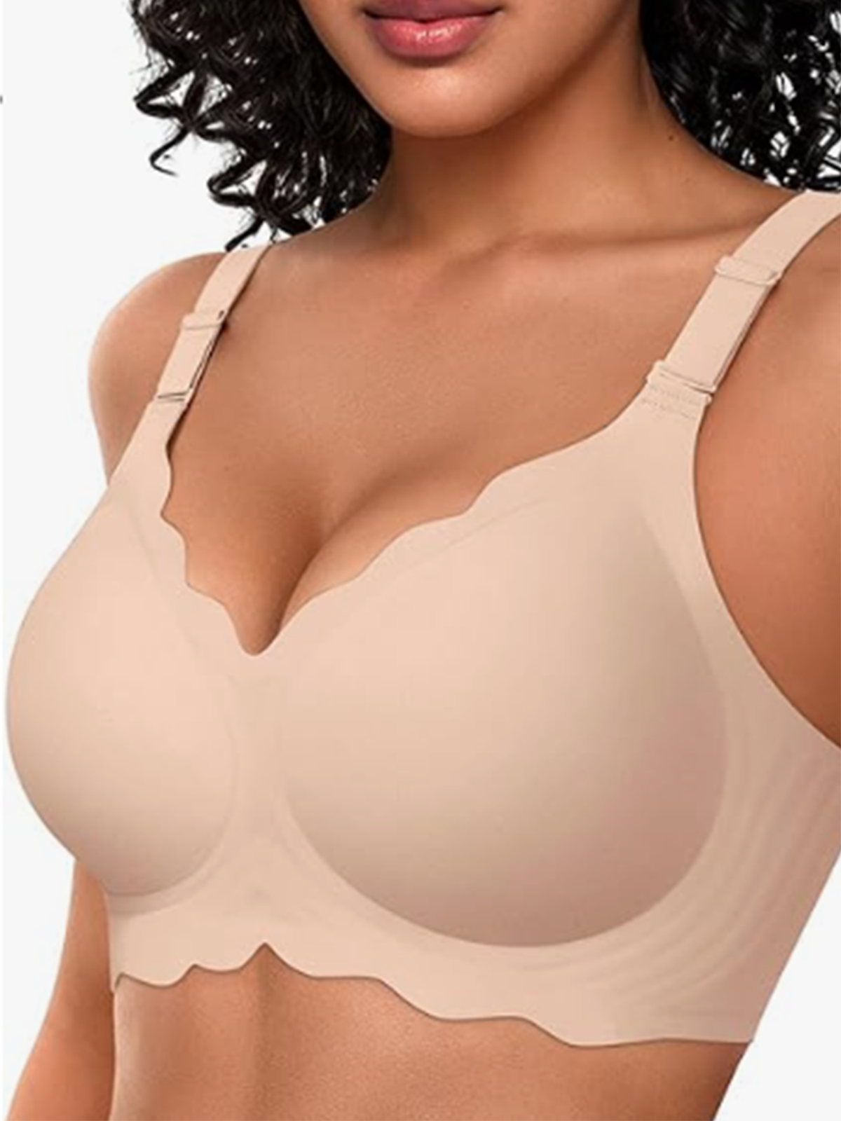 Women's Seamless Soft Wire Free Fan Shaped Push Up Bra