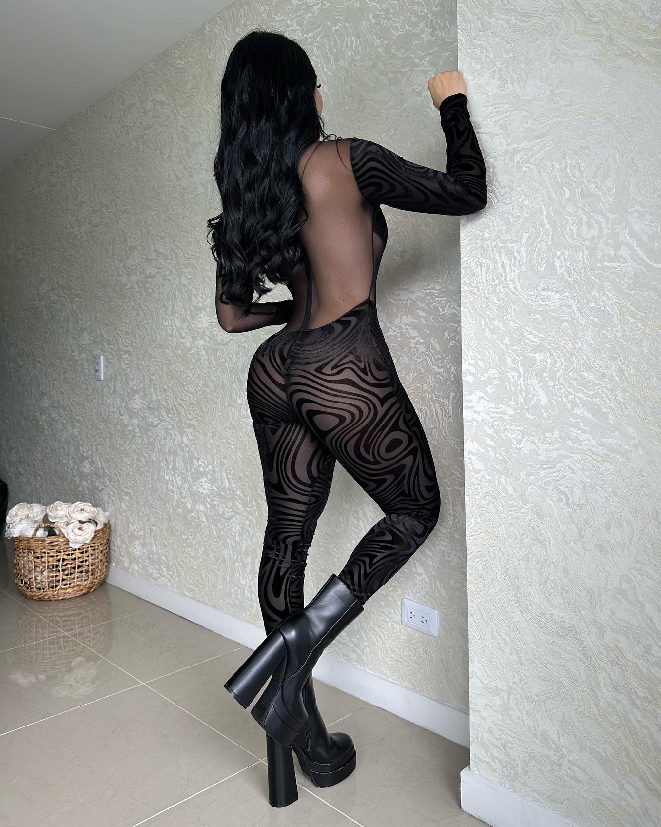 Lace Mesh Jumpsuit