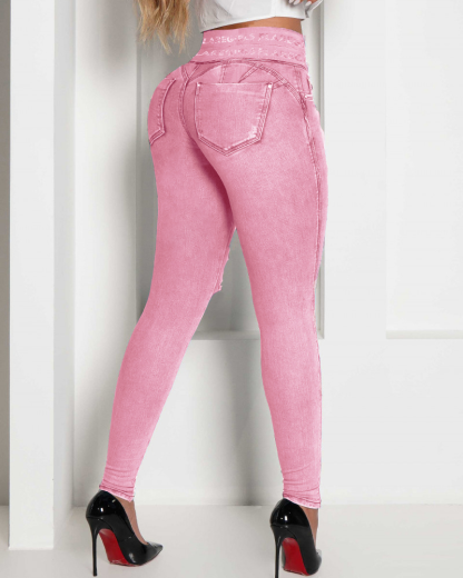 Skinny Ripped Jeans for Women High Waisted Stretch Butt Lifting Jeans