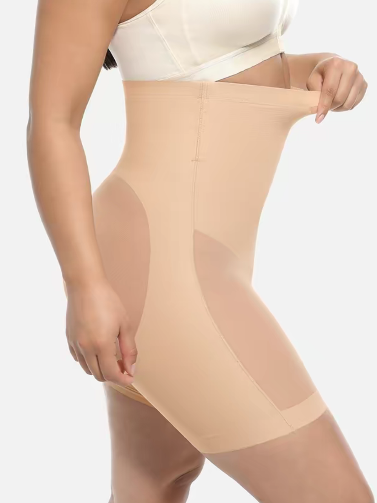 High Waisted Seamless Breathable Tummy Control Shaping Shorts