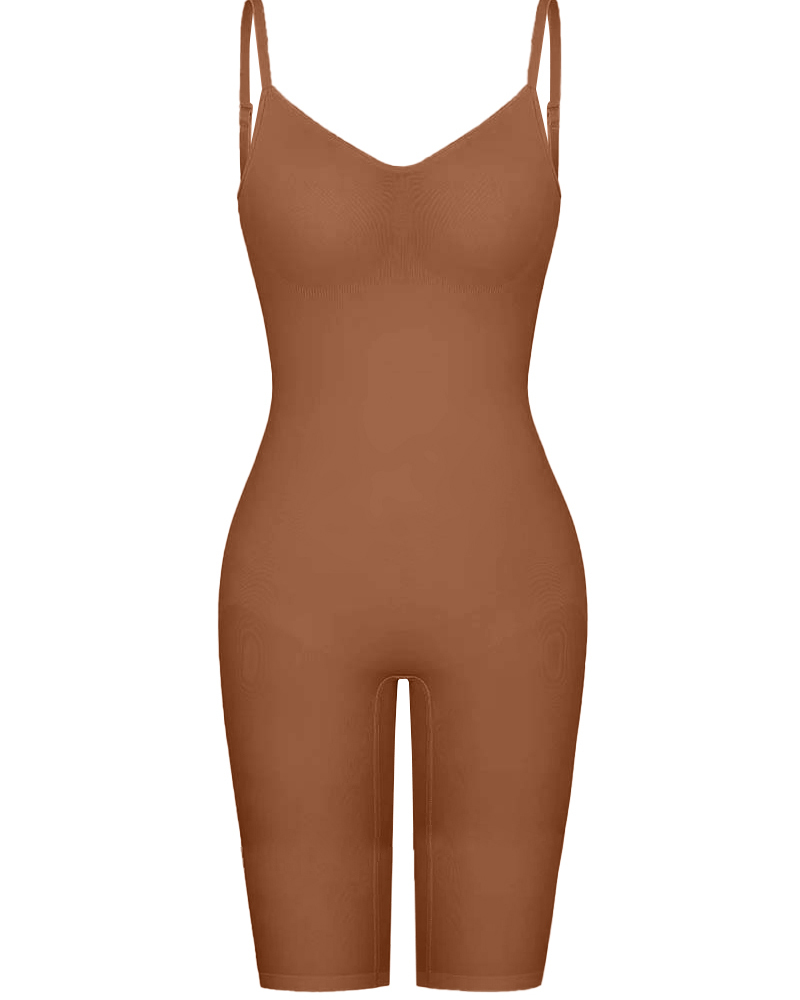 Seamless Backless Mid-Length Full Body Shaper