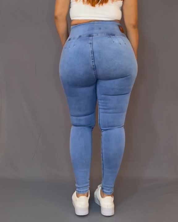 Side Zipper Skinny Jeans