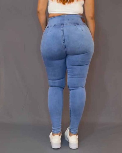 Side Zipper Skinny Jeans