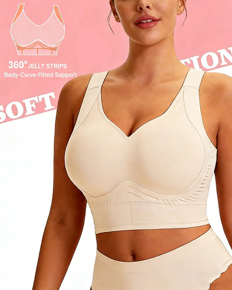 Everyday Seamless Support 7-Row Hook Seamless Jelly Bra