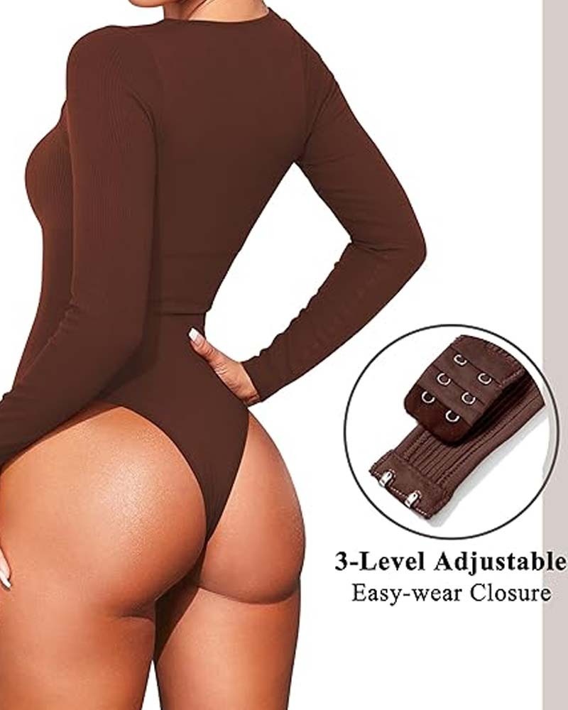 Long Sleeve Ribbed Jumpsuit