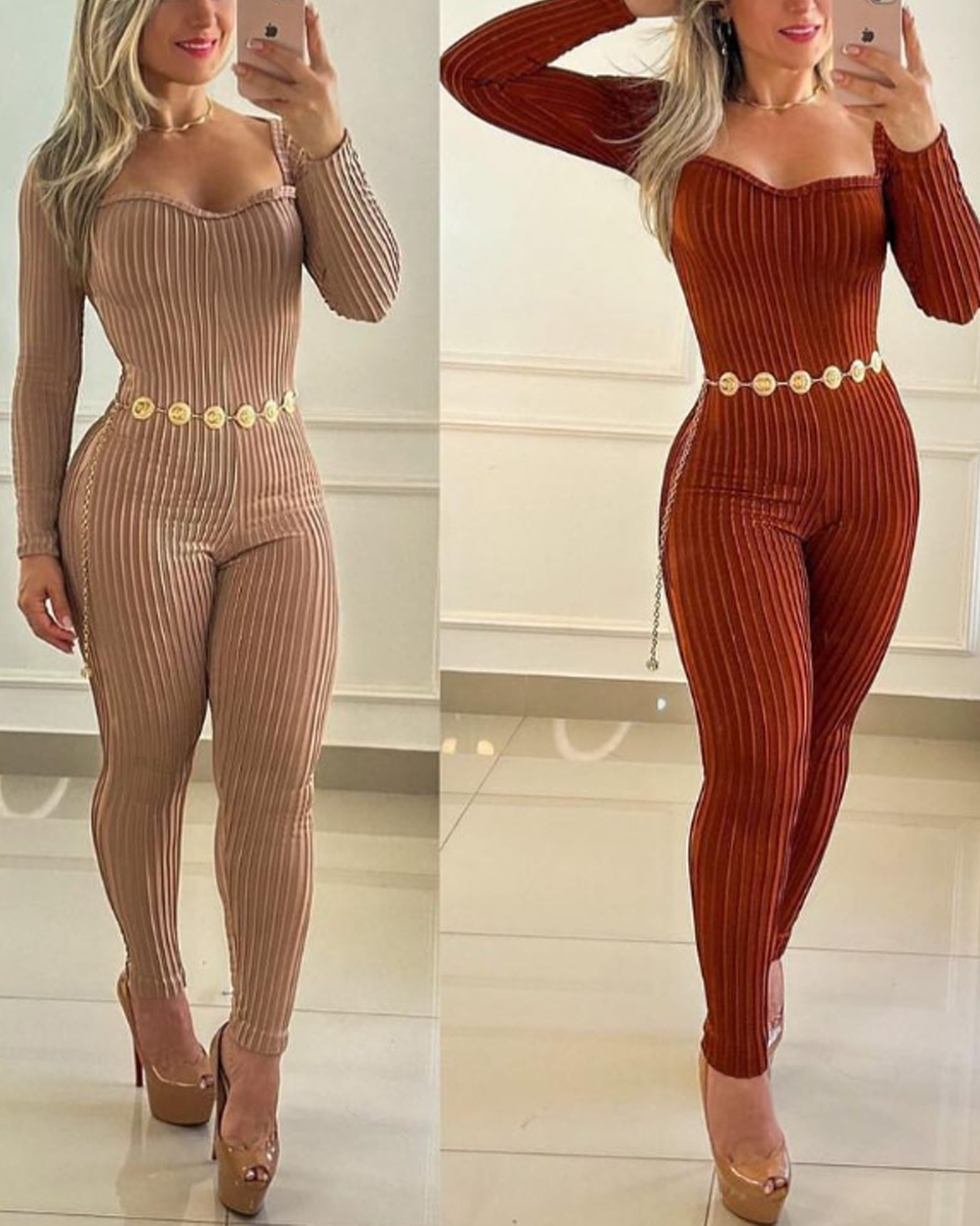 ChicCurve Women Textured Muscle Jumpsuit