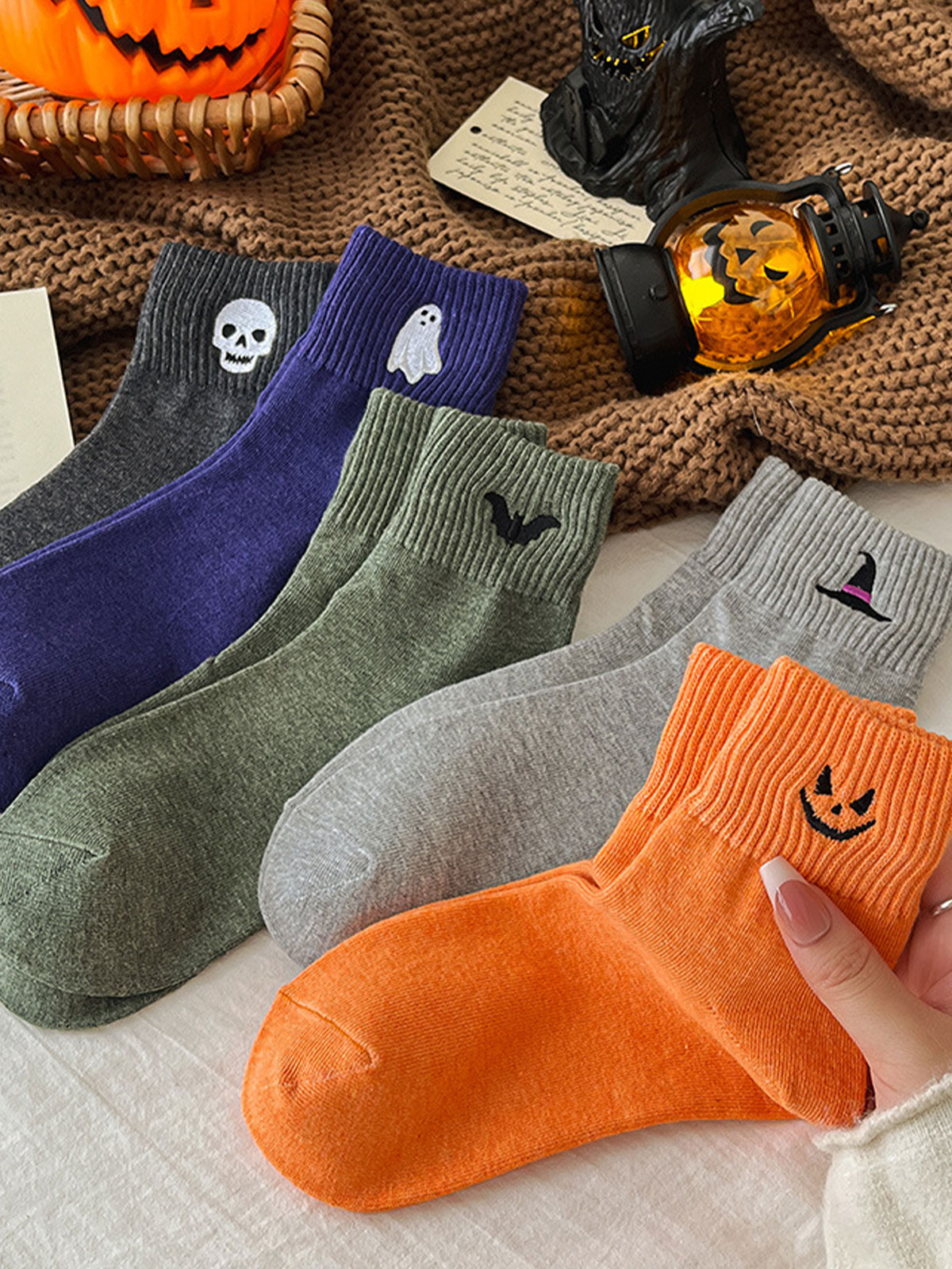 Halloween Thick Warm Deodorant Sweat-Absorbent Cotton Socks