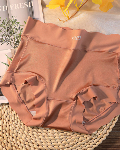 High waist tummy control silk antibacterial crotch underwear