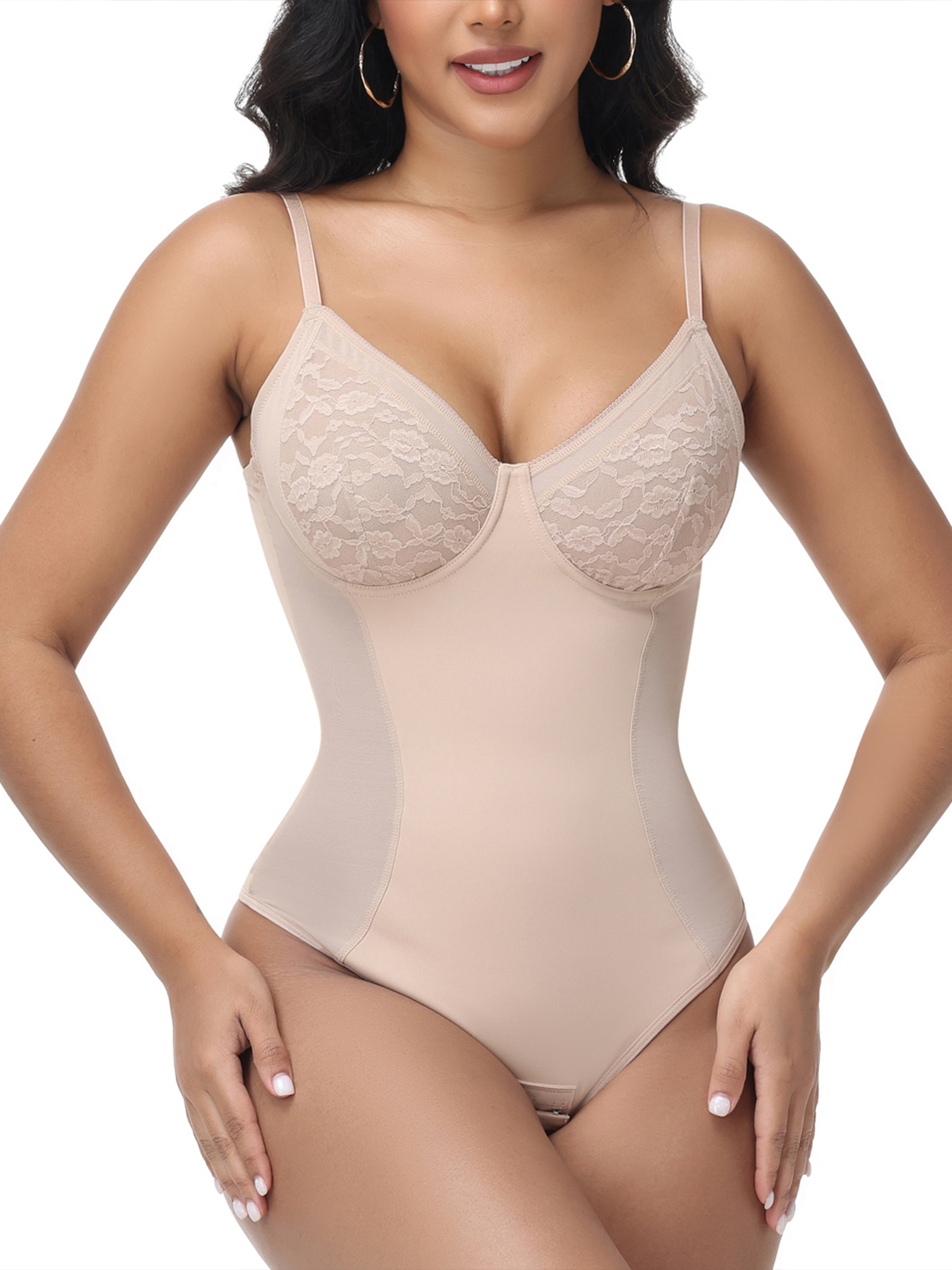 Lace Trimmed Halter Neck Triangle Bodysuit