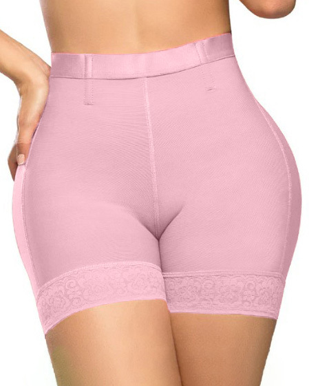 High Waist Lace Trim Butt Sculpting Short