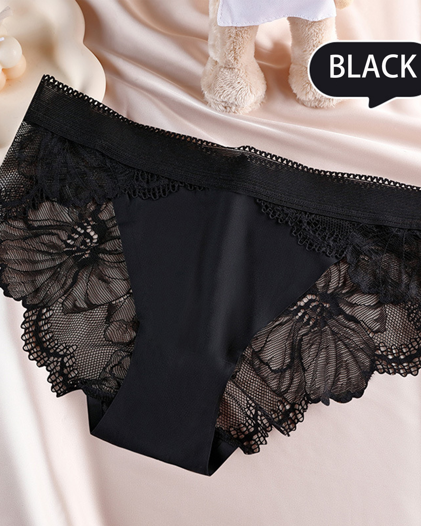 ChicCurve Luxury Lace Silk Underwear Panty