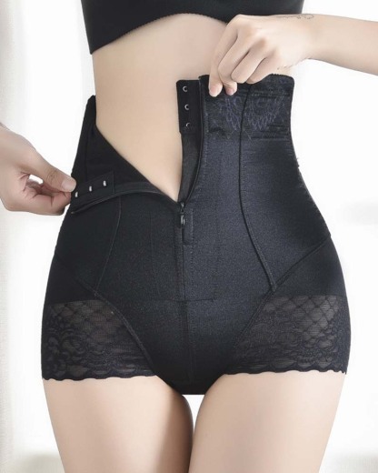 High-Waisted Hip-Lifting Zipper Pants