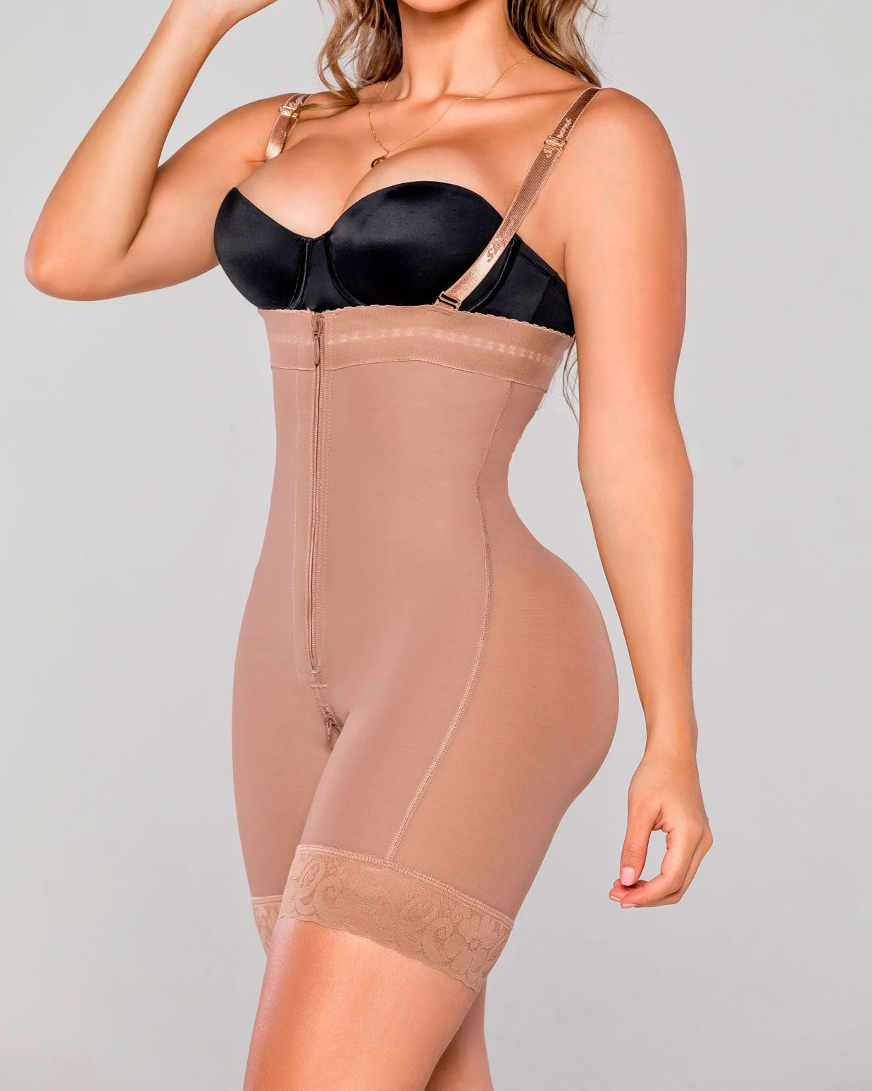 ChicCurve Women's High-Waisted Butt Lifter Shapewear JM3 Brown Size XL NWT