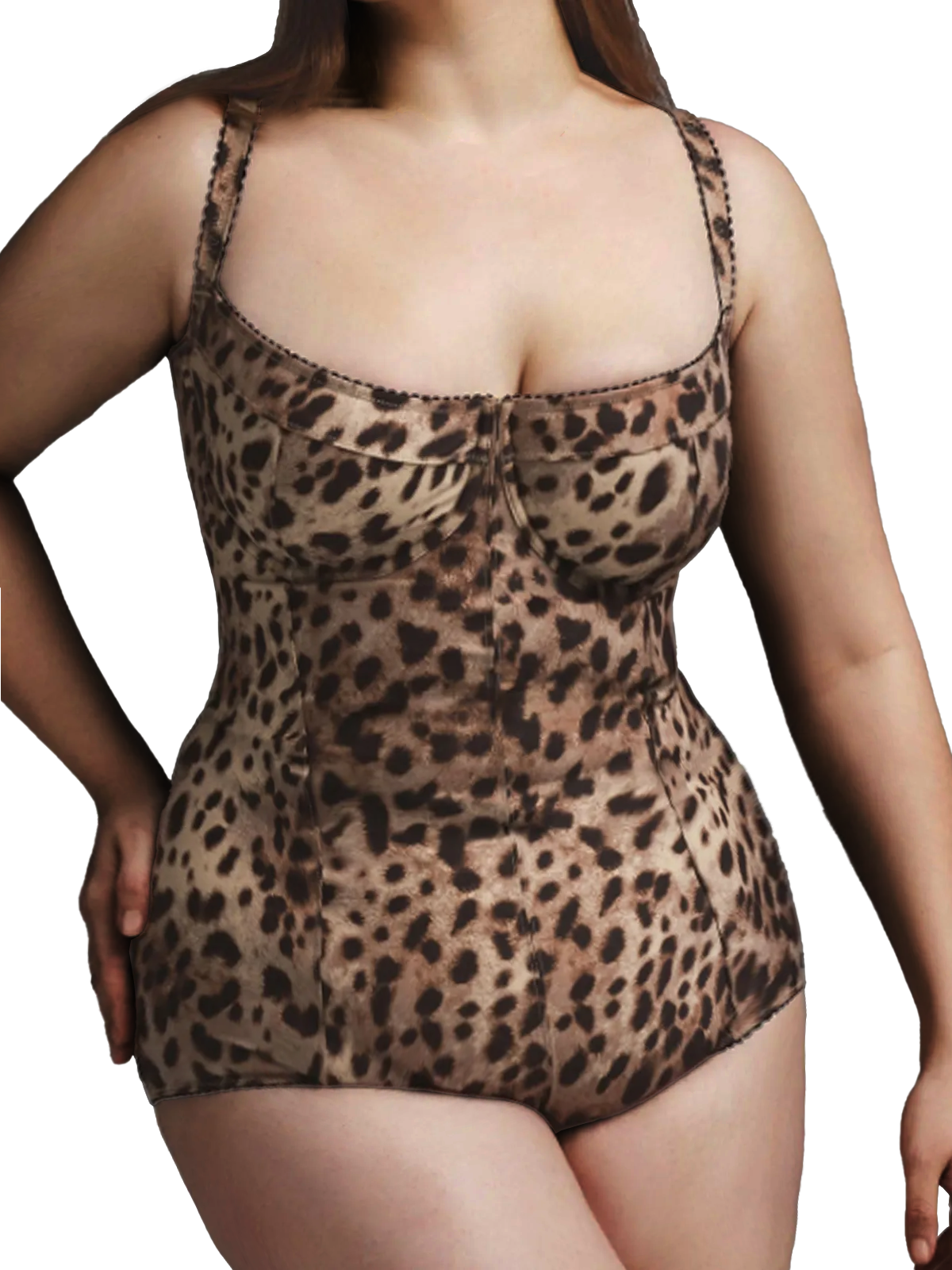 Leopard Print Fitted Jumpsuit
