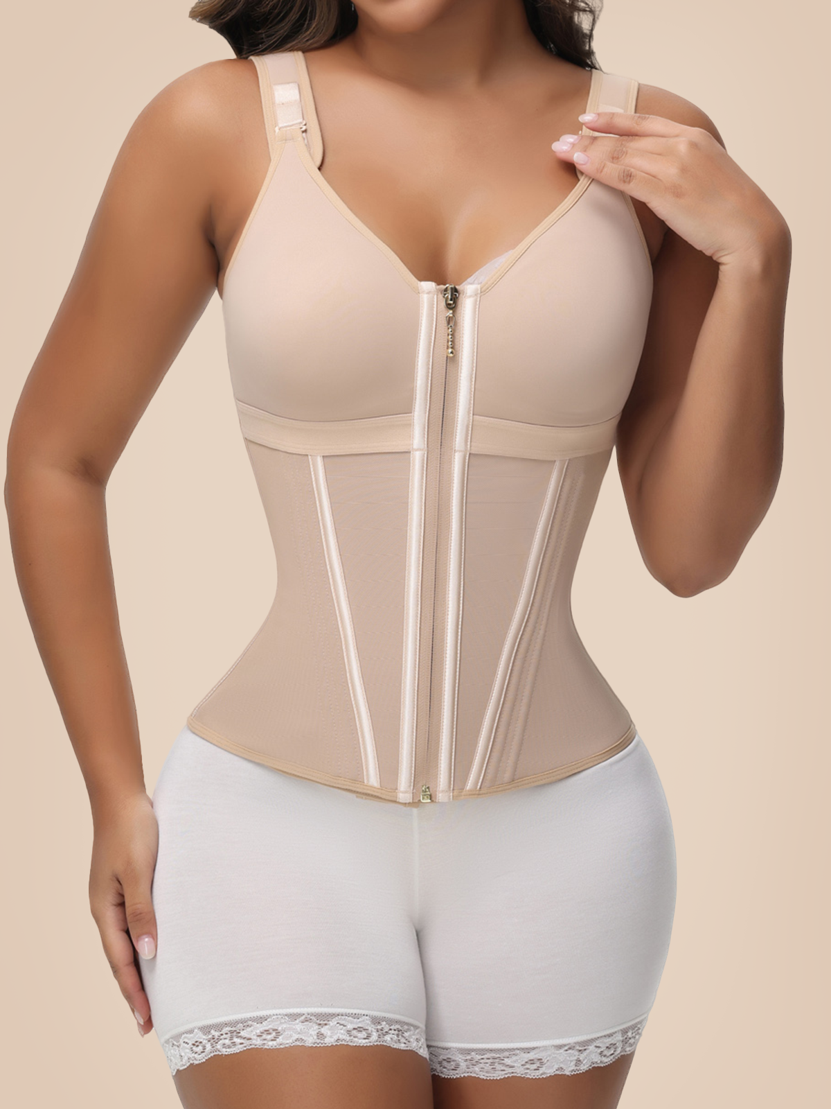 Extreme Latex Corset Waist Vest With Bra