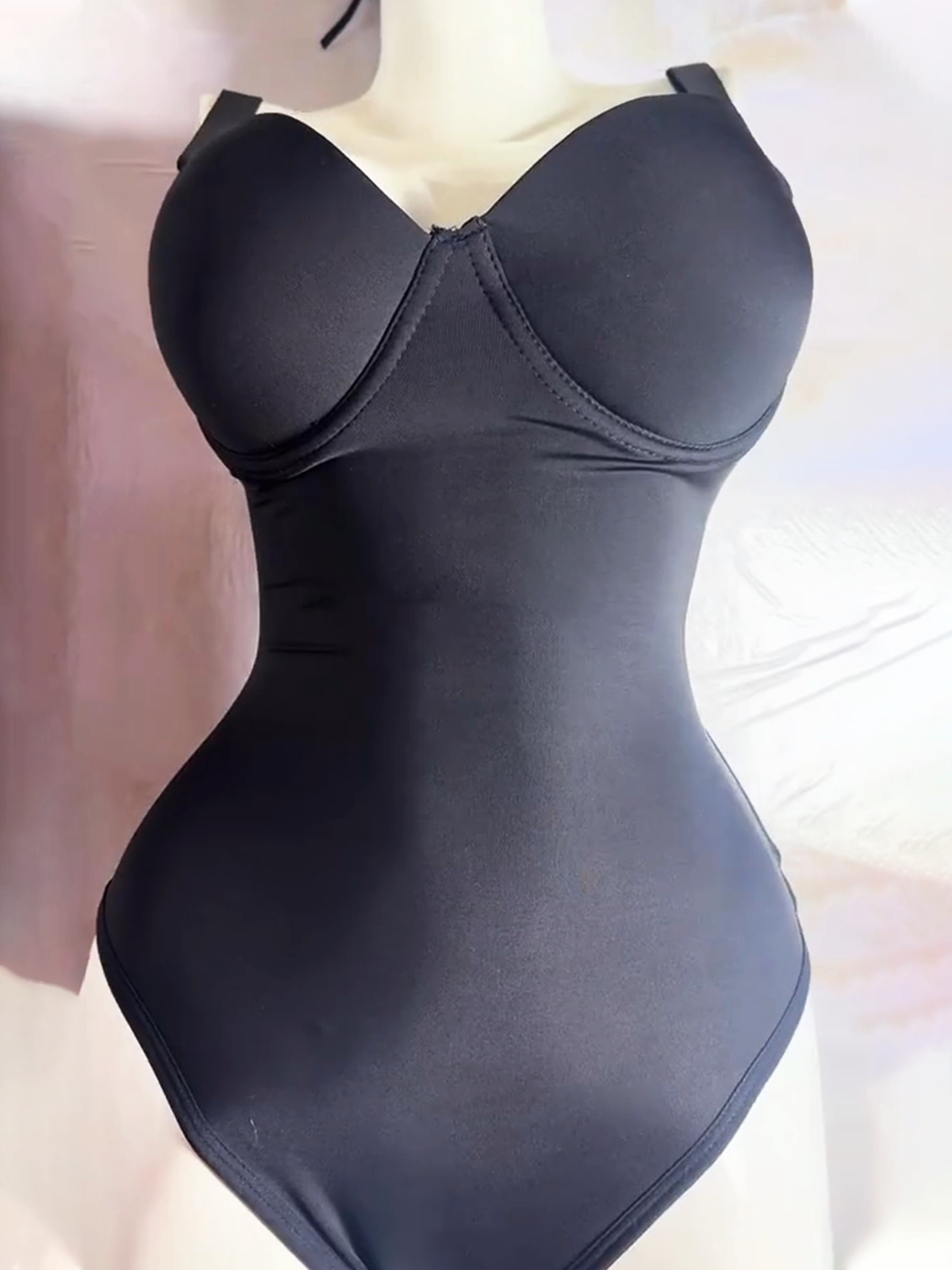 Back Lace-up Thong Seamless Shapewear Bodysuit