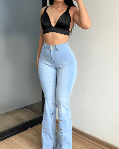 Jeans Flare Broches