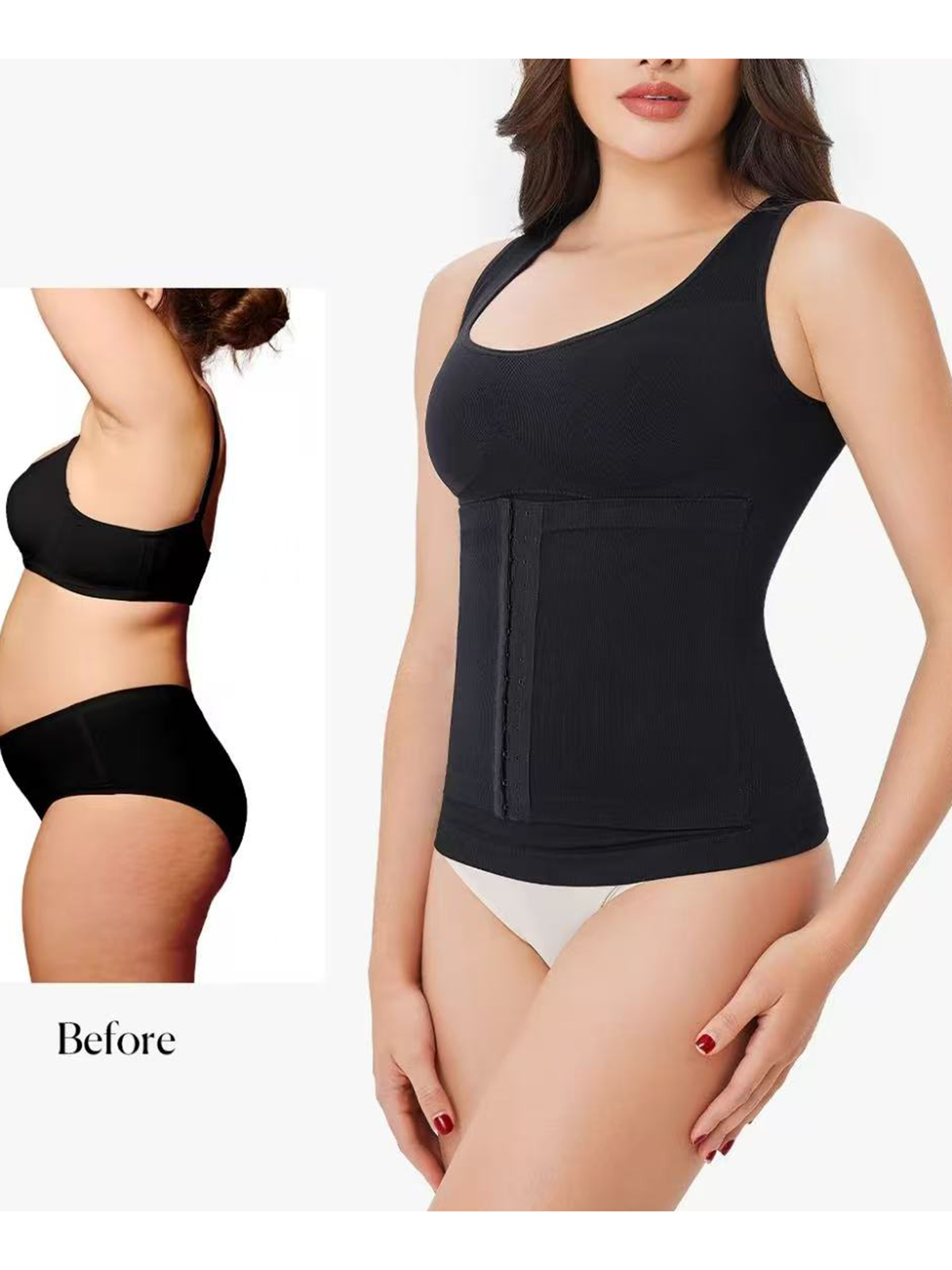 Built-In Bra Bodycon Tummy Support Camisole