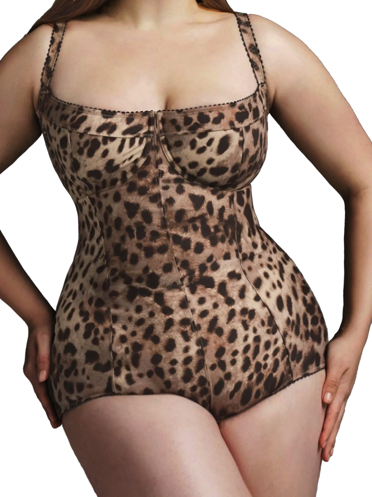 Leopard Print Fitted Jumpsuit