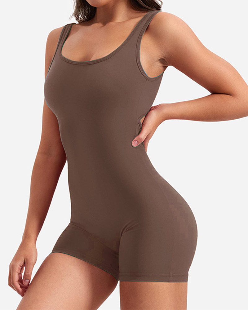 Backless Slim Fit Butt Lifting Yoga Jumpsuit