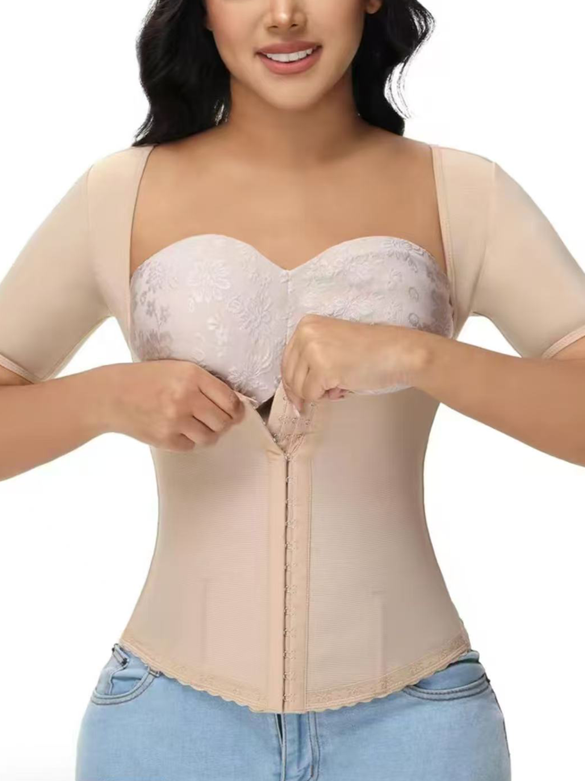 Women's Corset Shaper Vest Breathable Corset Short Sleeve Comfortable Underwear