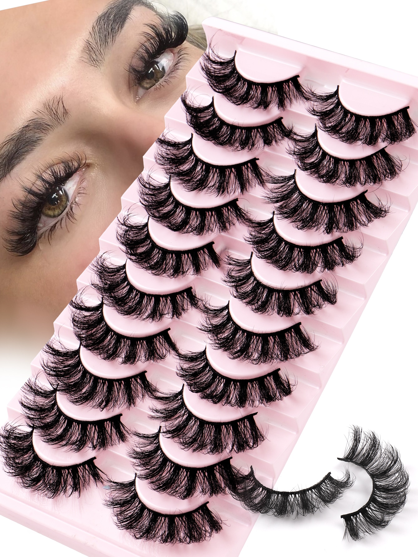 Natural Wispy Fluffy Fake Eyelashes