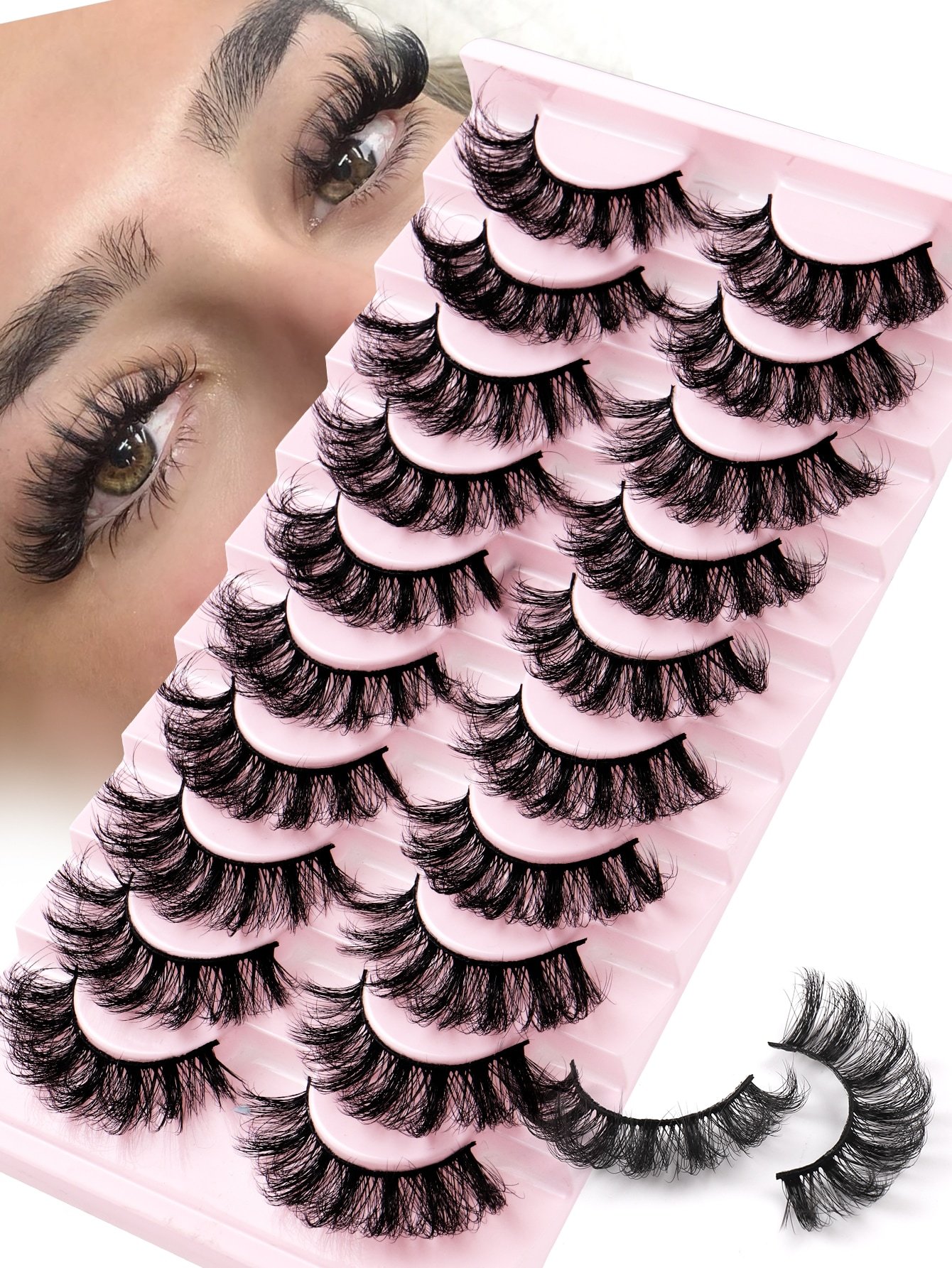 Natural Wispy Fluffy Fake Eyelashes-ChicCurve