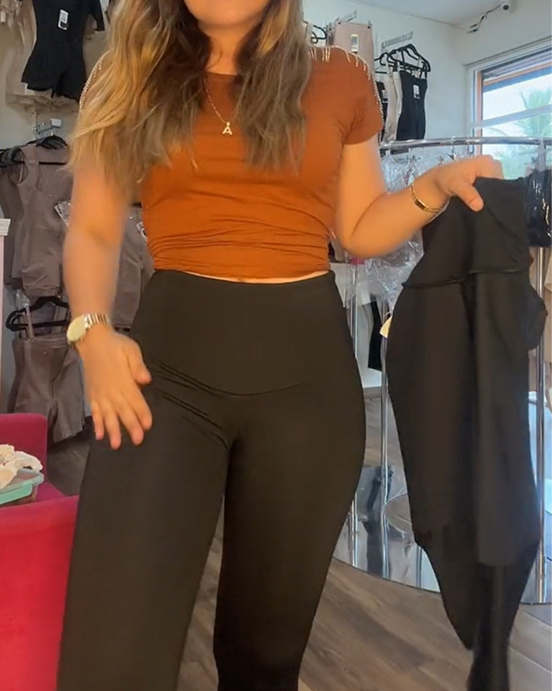 High-waisted Tummy-controlling Tight-fitting Butt-lifting Trousers