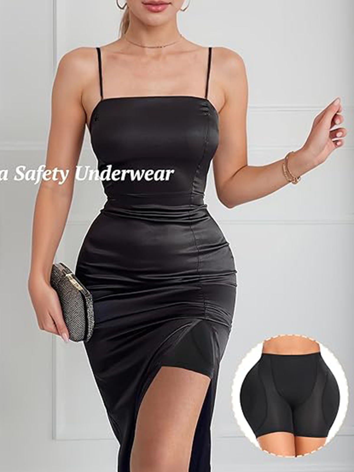 Women Hip Padded Shapewear Booty Lifter Butt Enhancer Removable 4 Thicker Pads Control Panty For Bigger Butt