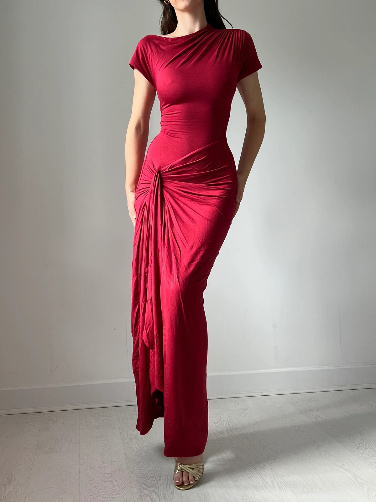 Elegant Short Sleeve Dress