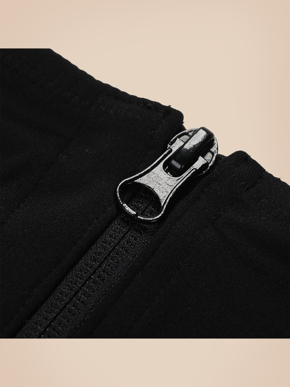 Black Waist Trainer 2-In-1 Leggings With Zipping Hourglass Figure