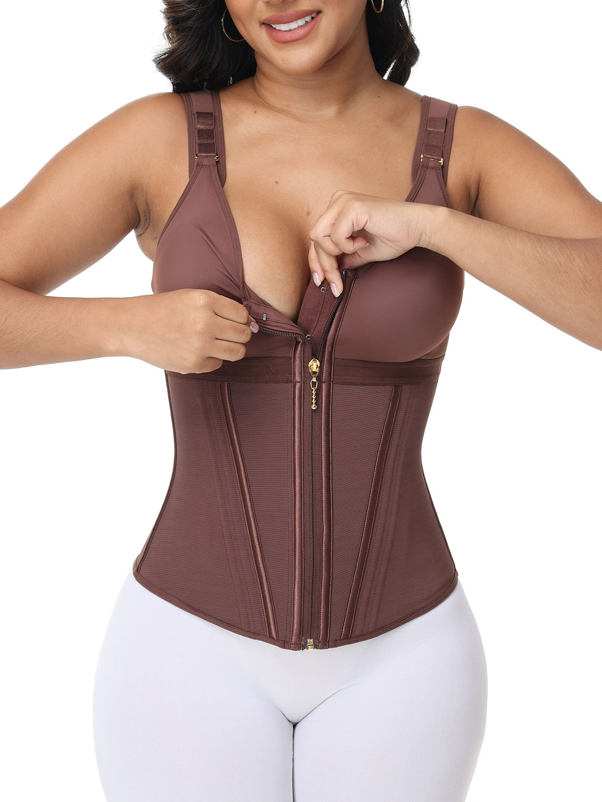 Extreme Latex Corset Waist Vest With Bra