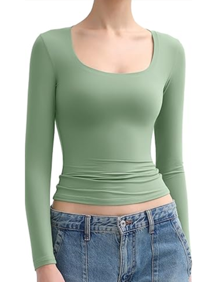 Tight Fitting Double Layered Crop Top