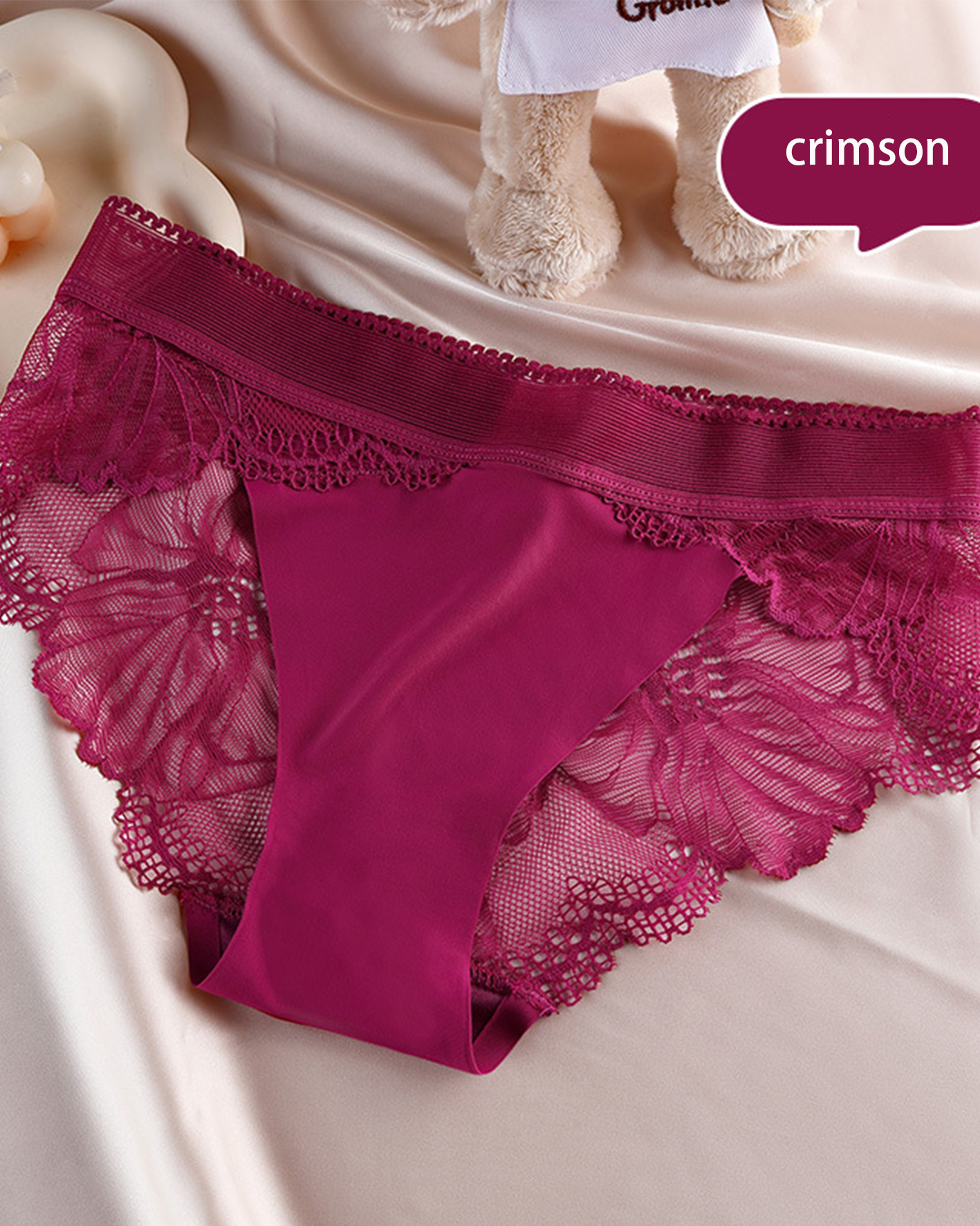 ChicCurve Luxury Lace Silk Underwear Panty